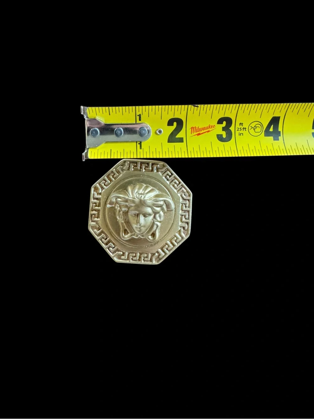 Gold Medusa Octagonal Statement Belt Buckle